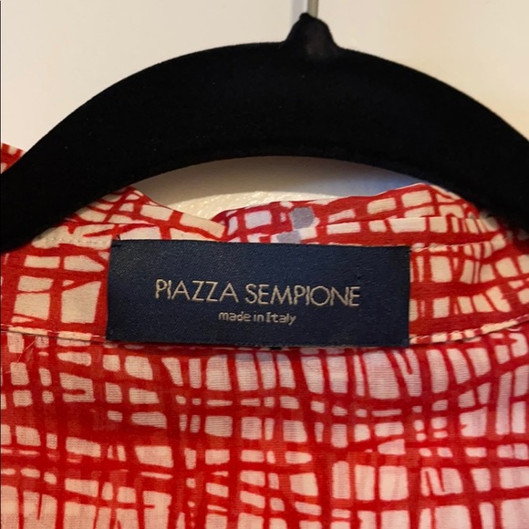 Piazza Sempier red white blouse - Picture 2 of 9
